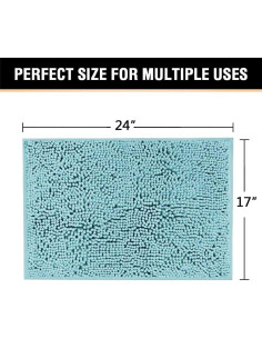 Alfombra de Baño Antideslizante H.VERSAILTEX 43x61 cm Aqua Haze 2