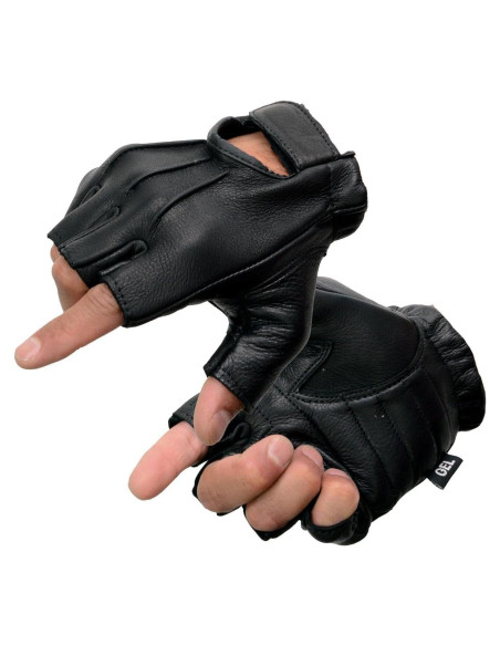 Guantes sin dedos de ciervo para hombres - SH878-L-BLACK