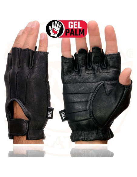 Guantes sin dedos de ciervo para hombres - SH878-L-BLACK