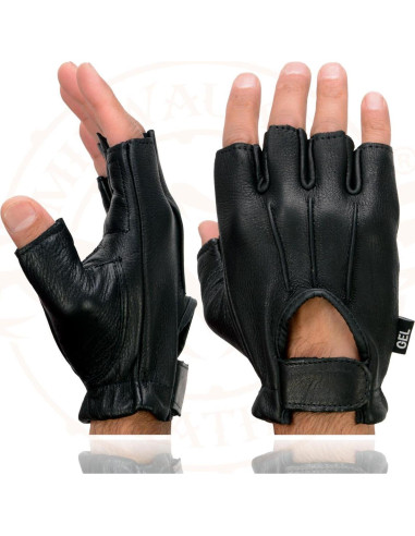 Guantes sin dedos de ciervo para hombres - SH878-L-BLACK