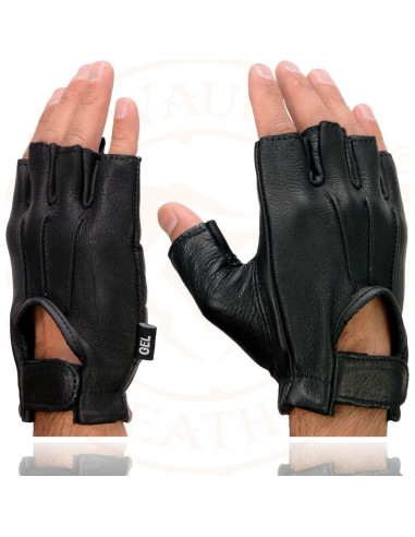 Guantes sin dedos de ciervo para hombres - SH878-L-BLACK