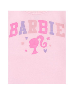 Sudadera de felpa para niñas Barbie con mangas de piel sintética 4T 2