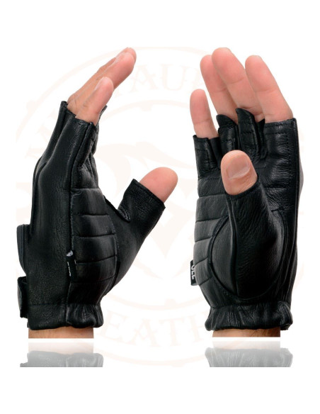 Guantes sin dedos de ciervo para hombres - SH878-L-BLACK