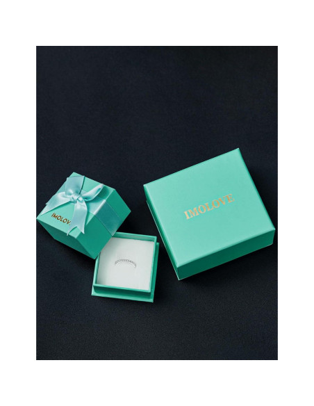 Anillo de Boda de Diamante IMOLOVE 0.3CT Oro Blanco 18K