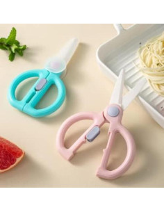 Tijeras de Cerámica DAMPEN para Bebés con Estuche Rosa y Verde 2