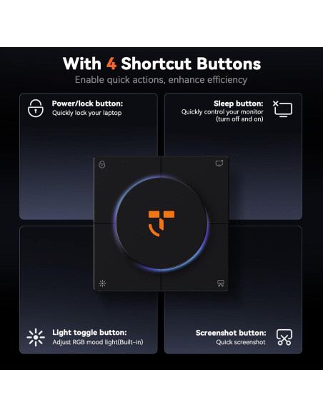 Dock USB-C 10 en 1 TobenONE con HDMI 4K, 100W PD, 5 Botones