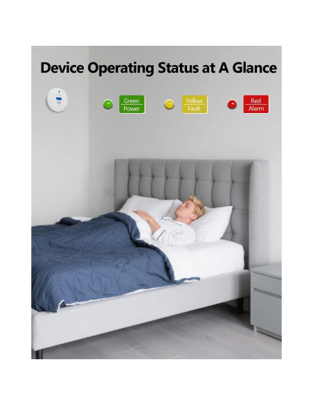 Detector de Humo y Monóxido Kttrey VCS52 10 Años Batería