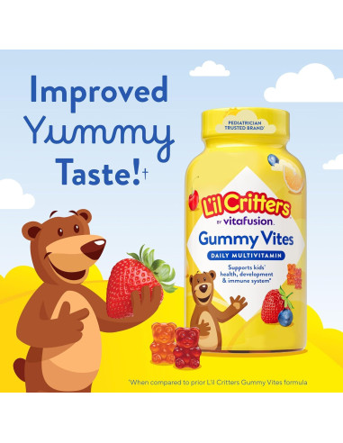 Multivitaminas Gummy L'il Critters 70 Gomas Sabor Frutas