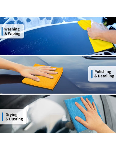 Paquete de 100 Paños de Microfibra HOMERHYME 29.2x29.2cm