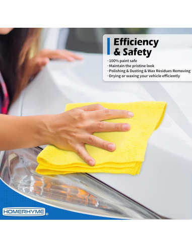 Paquete de 100 Paños de Microfibra HOMERHYME 29.2x29.2cm