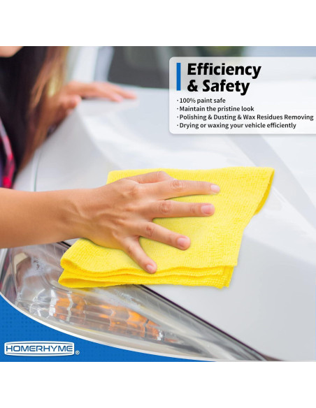 Paquete de 100 Paños de Microfibra HOMERHYME 29.2x29.2cm
