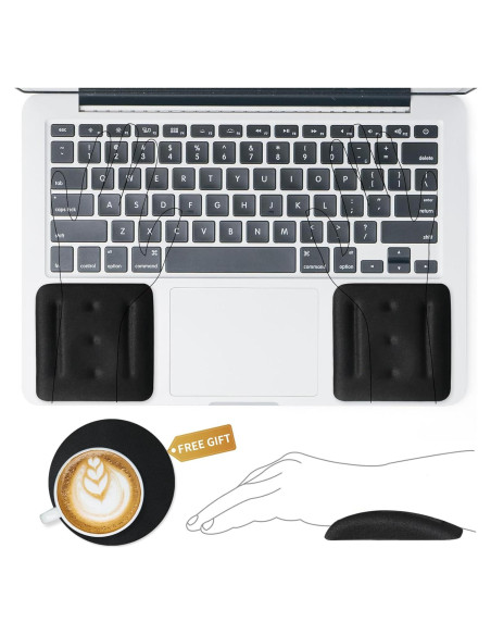 Reposamuñecas Ergonómico VAGAU para Laptop y Teclado - Alivio Síndrome Túnel Carpiano Reposamuñecas Ergonómico VAGAU para Laptop y Teclado - Alivio Síndrome Túnel Carpiano