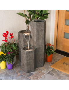 Fuente de Agua Zen Alpine 25" con LED para Jardín 2