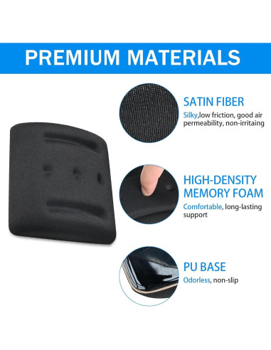 Reposamuñecas Ergonómico VAGAU para Laptop y Teclado - Alivio Síndrome Túnel Carpiano