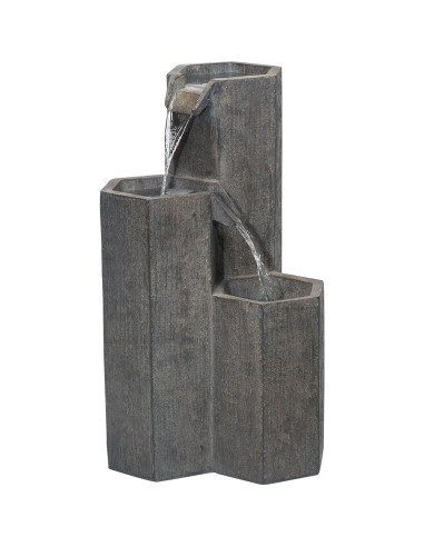 Fuente de Agua Zen Alpine 25" con LED para Jardín