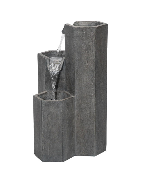 Fuente de Agua Zen Alpine 25" con LED para Jardín