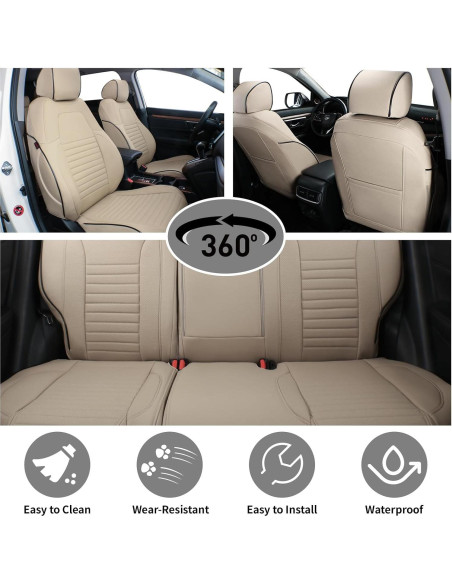 Cubiertas de Asiento EKR para Honda CRV 2012-2014 Beige