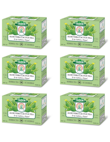 Té de Hierbas Tadin Aloe Vera y Nopal Sin Cafeína 144 Bolsitas