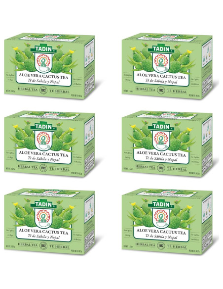 Té de Hierbas Tadin Aloe Vera y Nopal Sin Cafeína 144 Bolsitas