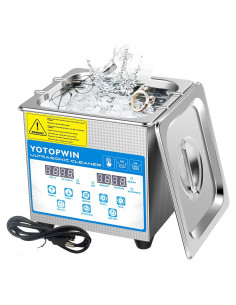 Limpiador ultrasónico calentado Yotopwin 1.3L acero inoxidable