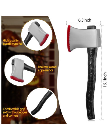 Hacha de Disfraz de Halloween Vicenpal - Accesorio Realista 41x16 cm