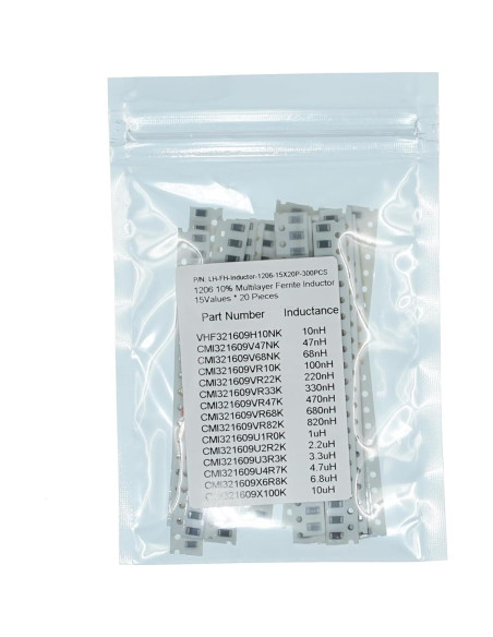 Kit de Inductores de Ferrita Multicapa HUABAN 300 Piezas