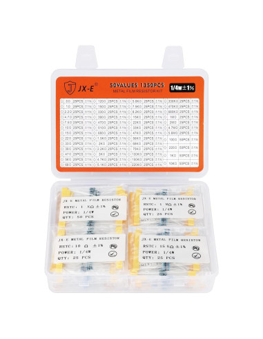 Kit de Resistores de Precisión JX-E 1350 Piezas 0-5.6M Ohm
