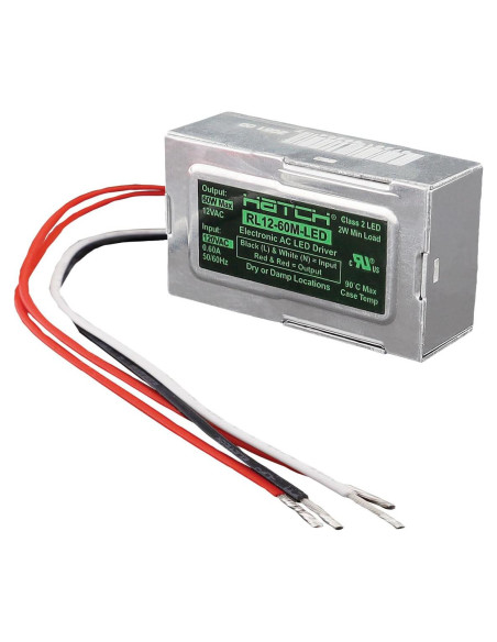 Transformador Electrónico Elco LET-60-277 12V CA Sin Carga Mínima