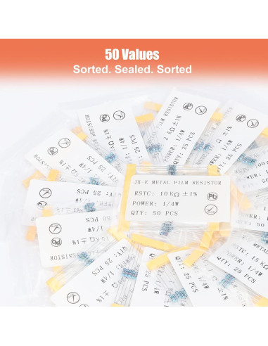 Kit de Resistores de Precisión JX-E 1350 Piezas 0-5.6M Ohm