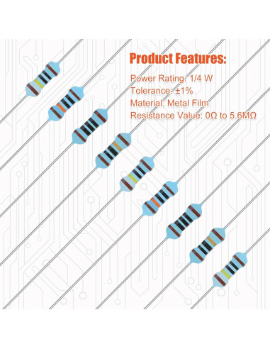 Kit de Resistores de Precisión JX-E 1350 Piezas 0-5.6M Ohm