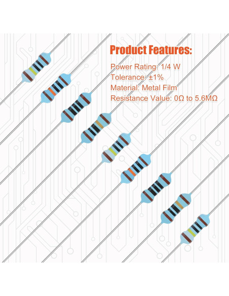 Kit de Resistores de Precisión JX-E 1350 Piezas 0-5.6M Ohm