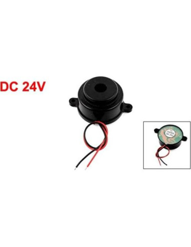 Zumbador de Alarma Electrónica uxcell 24V CC Sonido Discontinuo