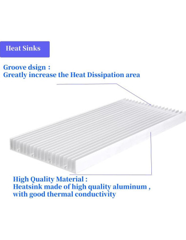 Disipador de Calor de Aluminio Tyenaza 30x14x2cm 19 Aletas