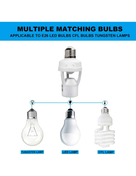 Adaptador de Bombilla con Sensor de Movimiento Toplimit E26/E27