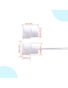 4 Juegos Interruptores Reed Magnéticos NO Aoje-Link 19x25mm 2