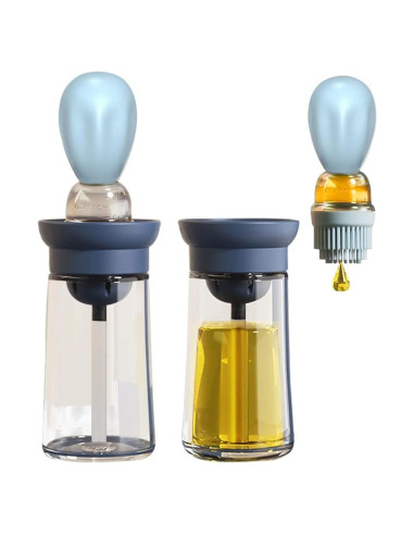 Dispensador de Aceite TINMIX 180ml con Brocha - 2 Pack Vidrio