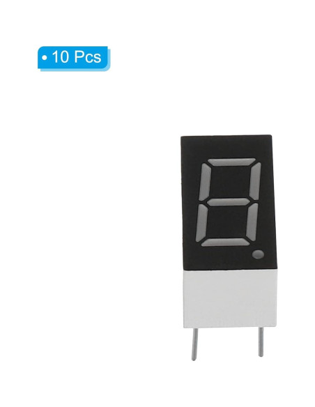 Tubo Digital LED PATIKIL Rojo 10 Piezas 7 Segmento 2.1V