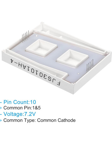 Tubo Digital LED PATIKIL Rojo 7 Segmentos 10 Pines 7.2V