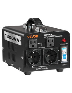 Transformador Convertidor de Voltaje VEVOR 1500VA Paso Arriba/Abajo