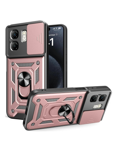 Funda Protectora Kukoufey Rosa para Infinix Smart 9 con Tapa Deslizante