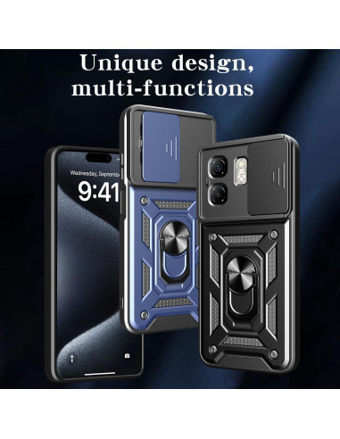 Funda Protectora Kukoufey Rosa para Infinix Smart 9 con Tapa Deslizante