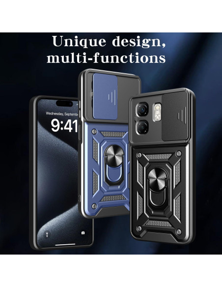 Funda Protectora Kukoufey Rosa para Infinix Smart 9 con Tapa Deslizante