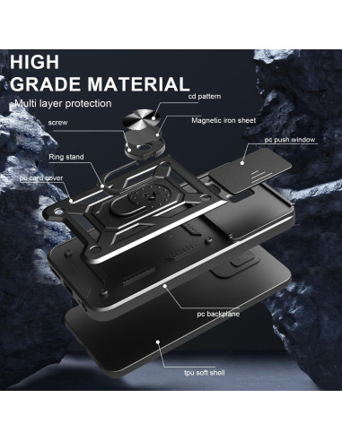 Funda Protectora Kukoufey Rosa para Infinix Smart 9 con Tapa Deslizante