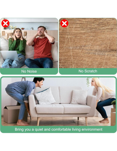 16 Protectores de Suelo para Patas de Sillas M METERXITY 19-23mm