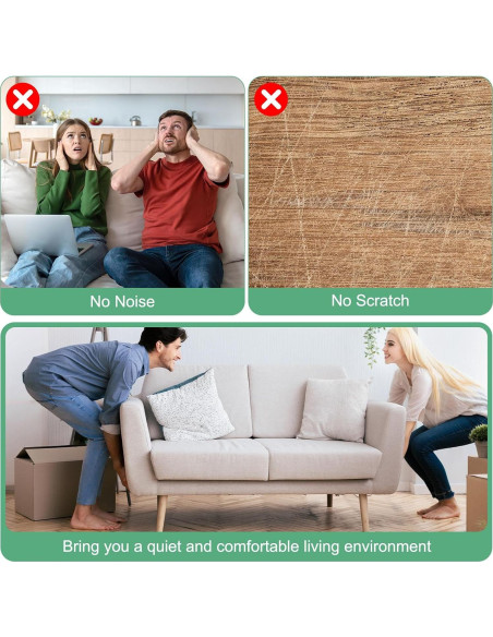 16 Protectores de Suelo para Patas de Sillas M METERXITY 19-23mm