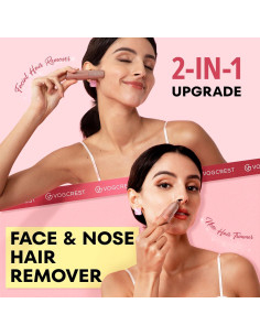 Recortador de Nariz VG VOGCREST Oro Rosa 2 en 1 Recargable 2