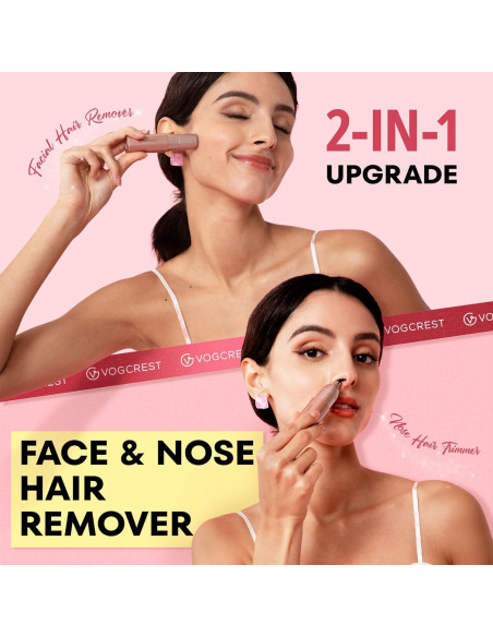 Recortador de Nariz VG VOGCREST Oro Rosa 2 en 1 Recargable