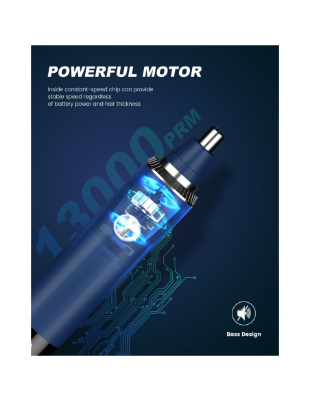 Recortador de Vello Nasal y Auricular Ginity 2025 LED Recargable