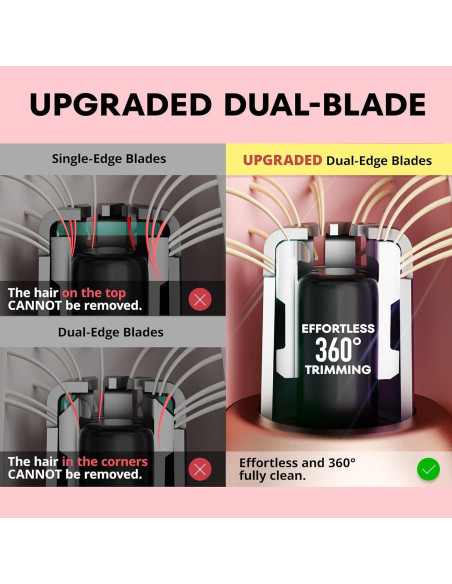 Recortador de Nariz VG VOGCREST Oro Rosa 2 en 1 Recargable