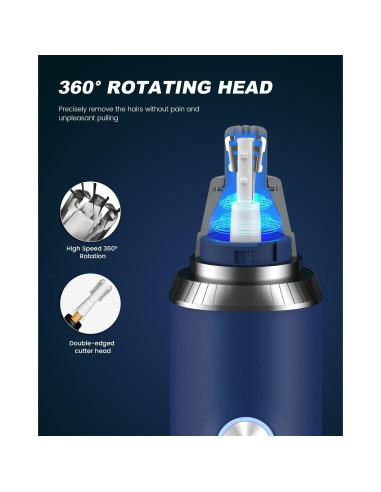 Recortador de Vello Nasal y Auricular Ginity 2025 LED Recargable
